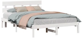 Σκελετός Κρεβατιού Καφέ 140 x 200 cm Μασίφ ξύλο πεύκου