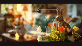 Intra Συλλεκτικό Ξύλινο Παζλ Plywood 4mm - Ειδώλιο λαγουδάκι με λουλούδια και βιβλία Σε Ξύλινο Κουτί - Διαστάσεις Puzzle: 10x10 cm – 25 κομμάτια