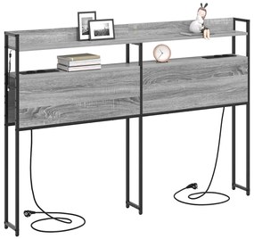 vidaXL Κεφαλάρι με ράφι Γκρι sonoma 150 cm Επεξεργασμένο ξύλο
