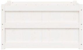 vidaXL Ζαρντινιέρες 2 τεμ. Λευκό Μασίφ Ξύλο Πεύκου