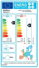 Κλιματιστικό μέσω Αεραγωγών DAITSU ELECTRIC ACD24KDBS A+ A++ 2000 W