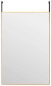 vidaXL Καθρέπτης Πόρτας Χρυσός 40 x 60 εκ. από Γυαλί και Αλουμίνιο