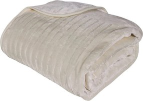 Κουβέρτα Βελουτέ Μονή (160x240) Das Home Velour 1351 Ivory