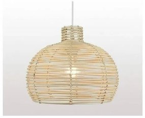 Κρεμαστό Φωτιστικό Οροφής E27 Rattan Φυσικό 124-01308-04 Luma Lighting-124-01308-04-Μπεζ 124-01308-04