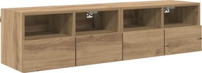 vidaXL Βάσεις τηλεόρασης 2 pcs Artisan Oak Επεξεργασμένο ξύλο