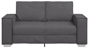 vidaXL Καναπές Loveseat 160 εκ με μαξιλάρι Γκρι Τεχνητό δέρμα