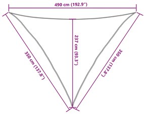 Πανί Σκίασης Κόκκινο 3,5 x 3,5 x 4,9 μ. από HDPE 160 γρ./μ² - Κόκκινο