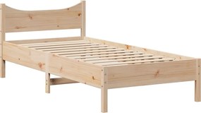 vidaXL Πλαίσιο Κρεβατιού Κεφαλάρι 75x190εκ. Μασίφ Πεύκο