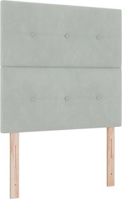 vidaXL Κεφαλάρι Ανοιχτό γκρι 80 cm Βελούδο