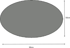 Καθρέπτης τοίχου Vista Megapap χρώμα λευκό 90x50x2,2εκ.