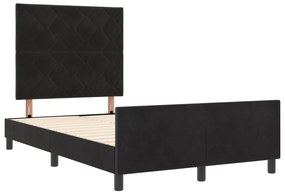 vidaXL Μαύρο Βελούδινο Κρεβάτι 120x200 εκ