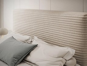 Επενδυμένο Κρεβάτι Mitalo-Μπεζ-140 x 200