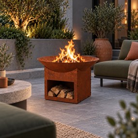 ΤΖΑΚΙΑ ΚΑΙ ΕΣΤΊΕΣ ΦΩΤΙΆΣ ΒΕΡΆΝΤΑΣ - ΚΉΠΟΥ FIRE BOWL BASE D57CM RUST FB8000110