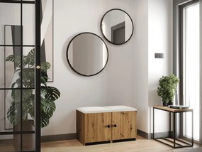 Σετ επίπλων Hartford E106, 84x44cm, 21 kg, Μαύρο, Artisan δρυς, Ταπισερί, Πλαστικοποιημένη μοριοσανίδα, Μεμονωμένα μέρη, Ανοιχτό καφέ, Είδος βελούδου