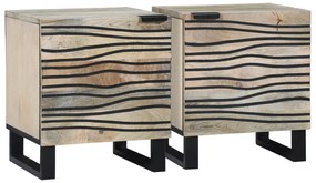 vidaXL Κομοδίνα 2 pcs Φυσικό 40 x 33.5 x 46 εκ