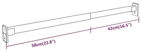 vidaXL Τηλεσκοπικές Ράγες Ντουλάπας 4 τεμ. Ασημί 58-100 εκ.