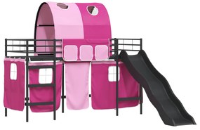 vidaXL Μαύρο και Ροζ 90 x 190 cm