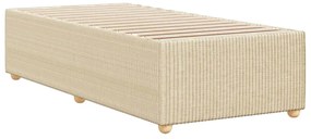 vidaXL Σκελετός Κρεβατιού Χωρίς Στρώμα Κρεμ 100 x 200 εκ. Υφασμάτινο