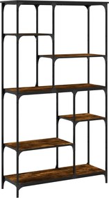 vidaXL Βιβλιοθήκη Καπν. Δρυς 99 x 35,5 x 176 εκ. Επεξεργ. Ξύλο/Ατσάλι