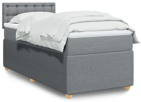 ΚΡΕΒΑΤΙ BOXSPRING ΜΕ ΣΤΡΩΜΑ ΑΝΟΙΧΤΟ ΓΚΡΙ 90X190 ΕΚ. ΥΦΑΣΜΑΤΙΝΟ 3287325