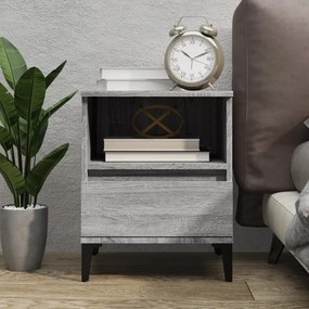 vidaXL Κομοδίνο Γκρι Sonoma 40x35x50 εκ.