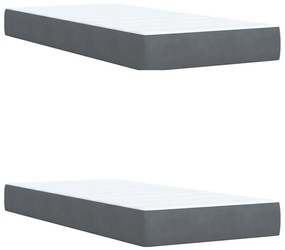 ΚΡΕΒΑΤΙ BOXSPRING ΜΕ ΣΤΡΩΜΑ ΣΚΟΥΡΟ ΓΚΡΙ 200X200 ΕΚ. ΒΕΛΟΥΔΙΝΟ 3290137