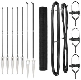 vidaXL Στύλος Περιφράξεων Γκρι 10 x 1,4 μ (16 x 16 mm δικτύωμα)