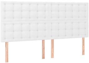 vidaXL Κεφαλάρι Κρεβατιού LED Λευκό 180x5x118/128 εκ
