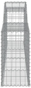 vidaXL Συρματοκιβώτια Τοξωτά 8 τεμ. 300x30x60/80 εκ. Γαλβαν. Ατσάλι