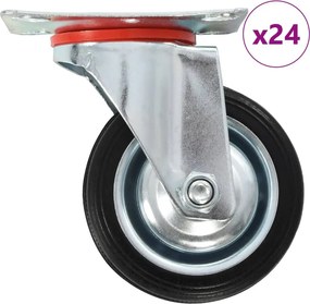 vidaXL Ρόδες Περιστρεφόμενες 24 τεμ. 75 χιλ.