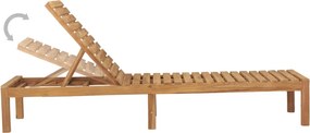 vidaXL Ξαπλώστρα από Μασίφ Ξύλο Teak