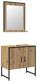 vidaXL Σετ Ντουλάπας Μπάνιου 2 Τεμαχίων Artisan Oak από Επεξεργασμένο Ξύλο