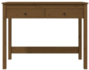 vidaXL Γραφείο με Συρτάρια Καφέ Μελί 100x50x78 εκ. Μασίφ Ξύλο Πεύκου