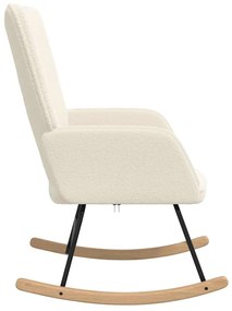 vidaXL Κουνιστή καρέκλα Κρεμ Υφάσματος Sherpa