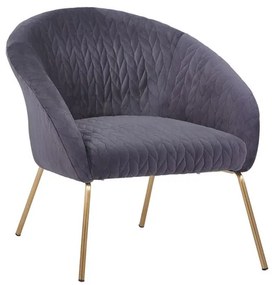 ΠΟΛΥΘΡΟΝΑ ΒΕΛΟΥΔΟ ΓΚΡΙ ΚΑΙ ΜΕΤΑΛΛΙΚΑ ΠΟΔΙΑ FB98549.01 80X76X75Y εκ. 0514528