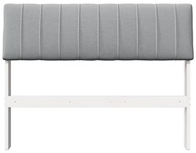 vidaXL Ταπετσαρισμένο κεφαλάρι Ανοιχτό γκρι 100 cm