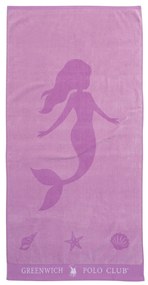 Πετσέτα Θαλάσσης Βαμβακερή 70x140εκ. Beach Towel 3765 Μωβ-Φούξια Greenwich Polo Club Junior