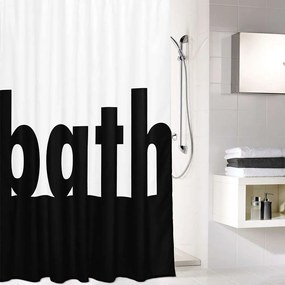 Κουρτίνα Μπάνιου Bath 5959 Black White Kleine Wolke 180Πx200Υ 180x200cm Πολυέστερ