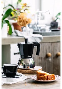 Ιταλικη καφετιερα BRA INOX BLACK 3T Μαύρο