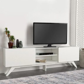 Megapap Έπιπλο Τηλεόρασης Jarvis Από Μελαμίνη Λευκό 180x31,3x58εκ.