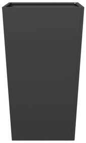vidaXL Ζαρντινιέρα Κήπου Μαύρη 45x45x75 εκ. από Ατσάλι