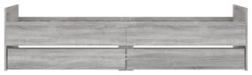 vidaXL Πλαίσιο Κρεβατιού με Συρτάρια Γκρι sonoma 100x200 εκ.