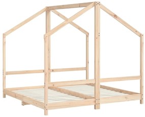 vidaXL Πλαίσιο Παιδικού Κρεβατιού 2x(80x160) εκ. από Μασίφ Ξύλο Πεύκου