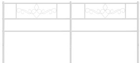 vidaXL Ανταλλακτικό κεφαλάρι Λευκό 180 εκ. Μεταλλικό