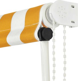 vidaXL Τέντα Συρόμενη Κίτρινο / Λευκό 300 x 150 εκ.