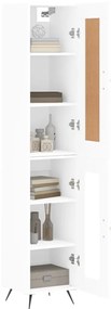 vidaXL Ντουλάπι Λευκό 34,5 x 34 x 180 εκ. από Επεξεργασμένο Ξύλο