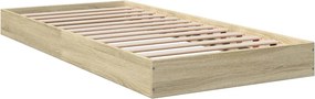 vidaXL Πλαίσιο Κρεβατιού Χωρ. Στρώμα Sonoma Δρυς 75x190εκ Επεξ. Ξύλο