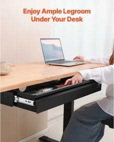 VEVOR 33" Under Desk Drawer Organizer Slide-out Drawer Space Saver Home Office