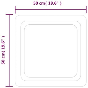 vidaXL Καθρέφτης Μπάνιου με LED 50x50 εκ.