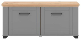 Έπιπλο Εισόδου Valencia KOM Γκρί Γραφίτης - Artisan Oak - Γκρί Μάτ 103,5x41x47,5 εκ. 103.5x41x47.5 εκ.